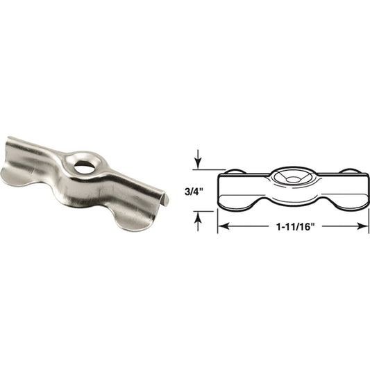 Prime-Line Flush Double Wing Clips (6 Count)