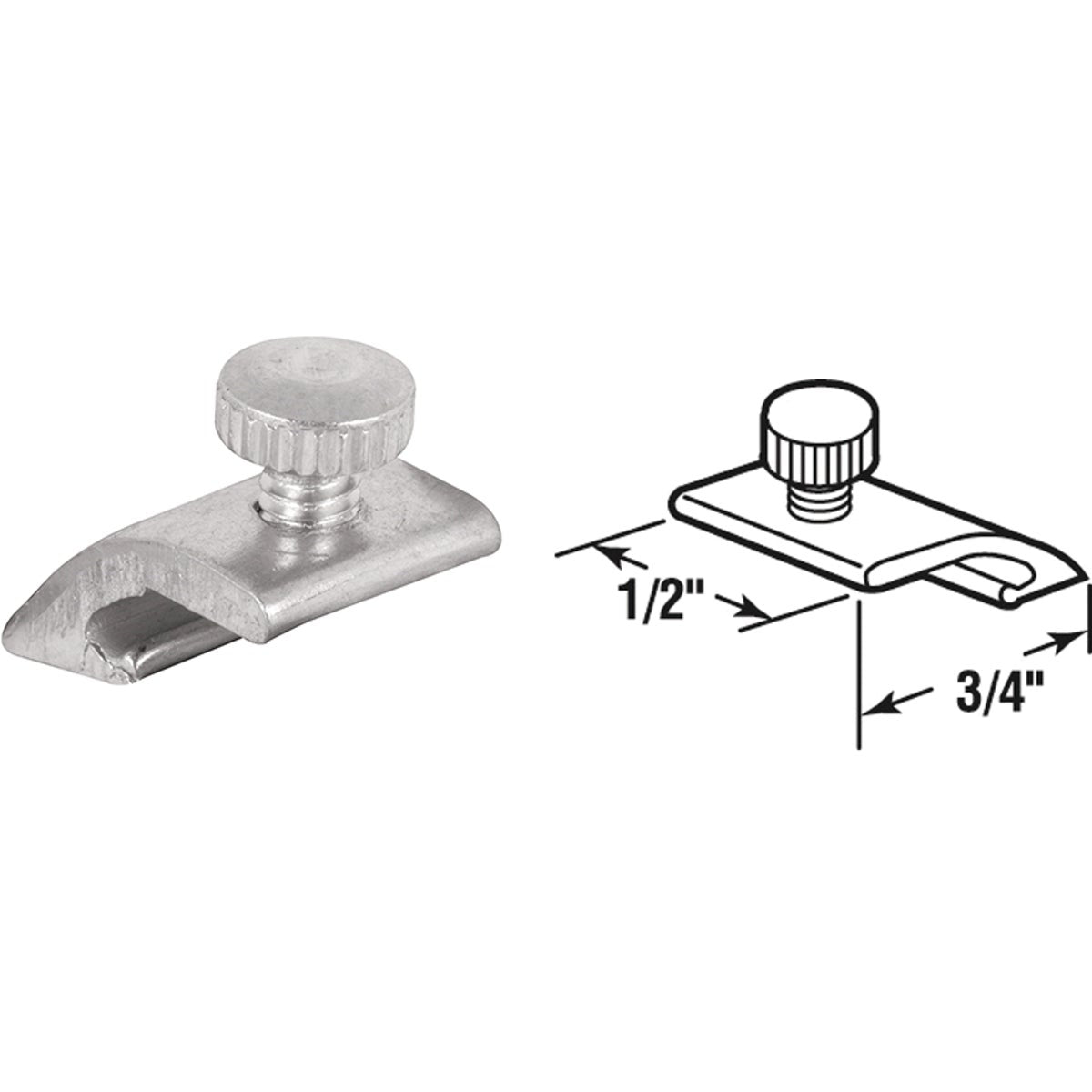 Slide-Co 1/2 In. W. x 3/4 In. L. Storm Window Panel Clips (4 Count)