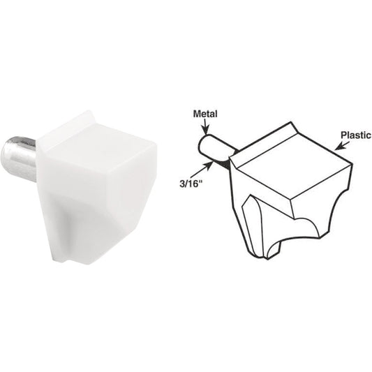 Prime-Line 5mm Clear Plastic with Steel Shelf Support (8-Count)