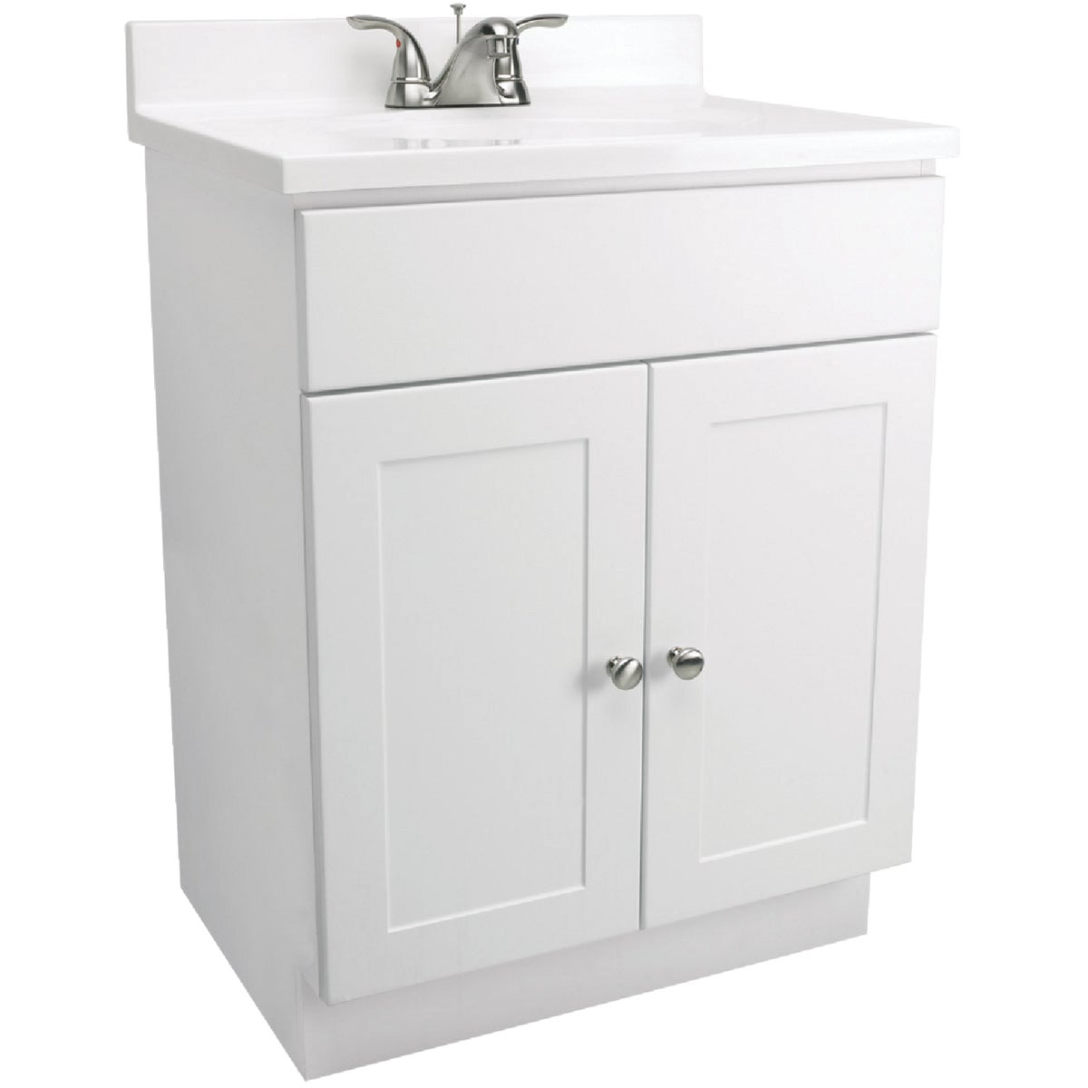 Design House White 30 In. W x 31-1/2 In. H x 18 In. D Combo Vanity with Cultured Marble Top