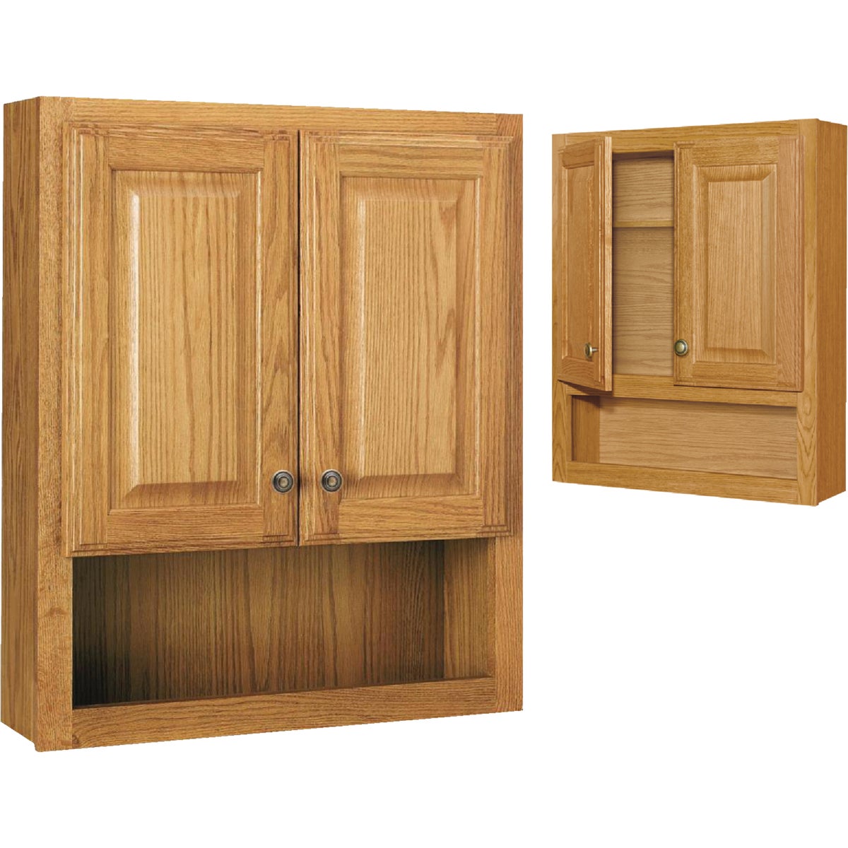 Continental Cabinets Modular Honey Oak Finish 23-1/4 In. W. x 28 In. H. x 7-1/4 In. D. Wall Bath Cabinet