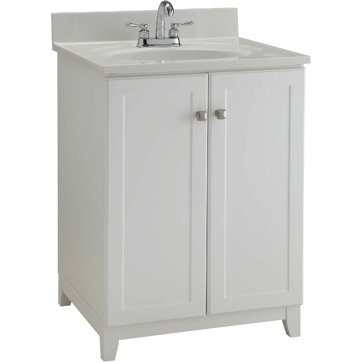 Design House Shorewood White 24 In. W x 33 In. H x 21 In. D Vanity Base, 2 Door