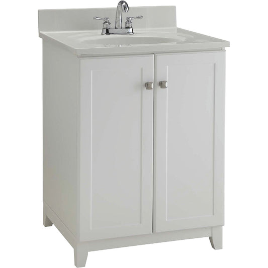 Design House Shorewood White 24 In. W x 33 In. H x 21 In. D Vanity Base, 2 Door