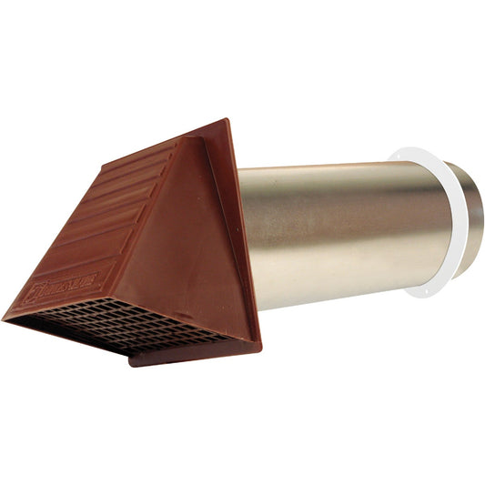 Dundas Jafine Maxi-Flow 4 In. Brown Plastic Dryer Vent Hood