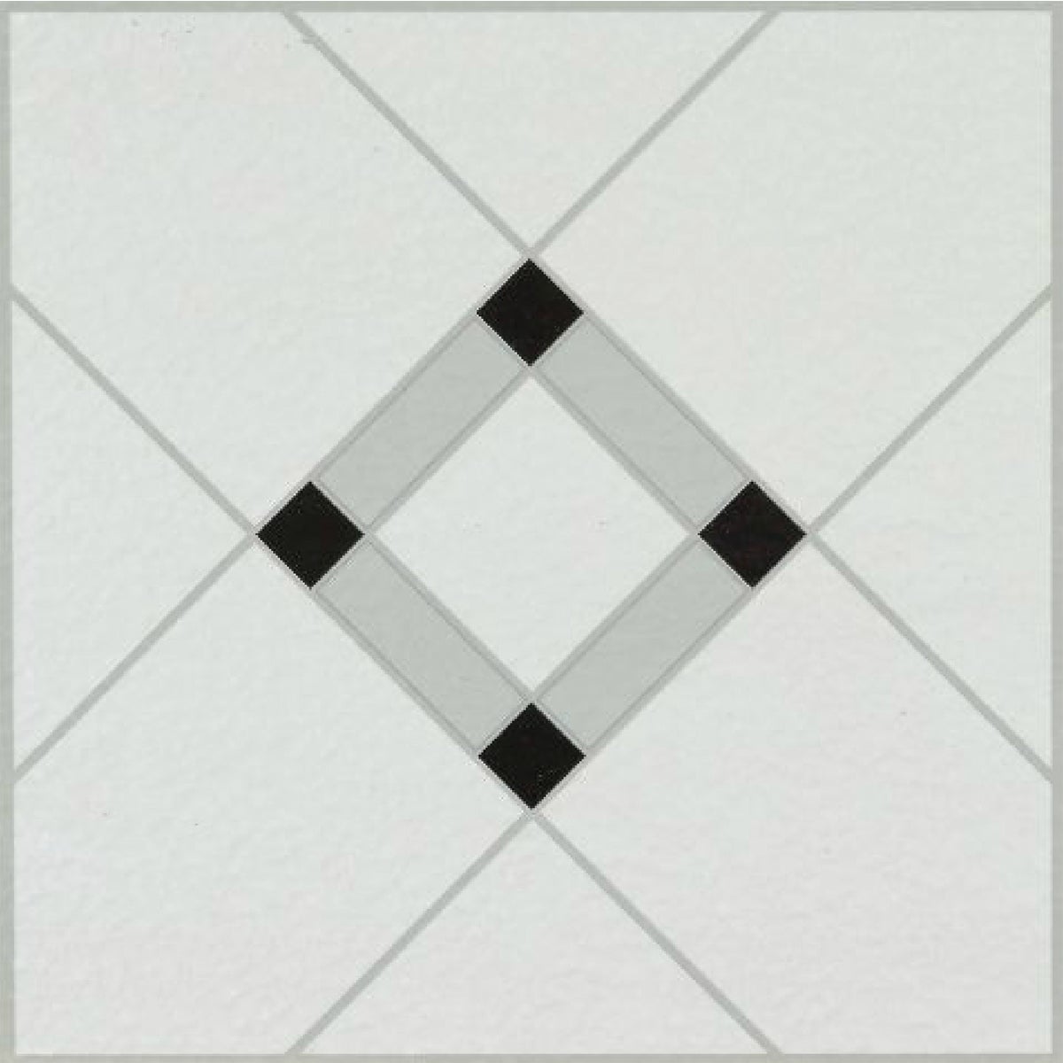 Armstrong Units Collection Lattice Lane Black/White 12 In. x 12 In. Vinyl Floor Tile (45 Sq. Ft./Box)