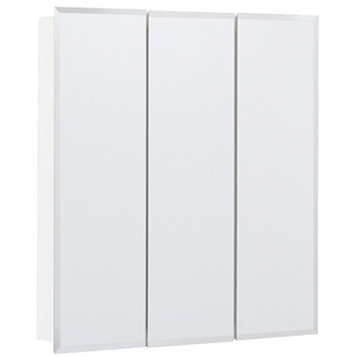 Continental Cabinets Frameless Beveled 24 In. W x 25 In. H x 4-1/4 In. D Tri-View Surface Mount Medicine Cabinet
