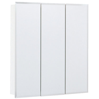 Continental Cabinets Frameless Beveled 24 In. W x 25 In. H x 4-1/4 In. D Tri-View Surface Mount Medicine Cabinet