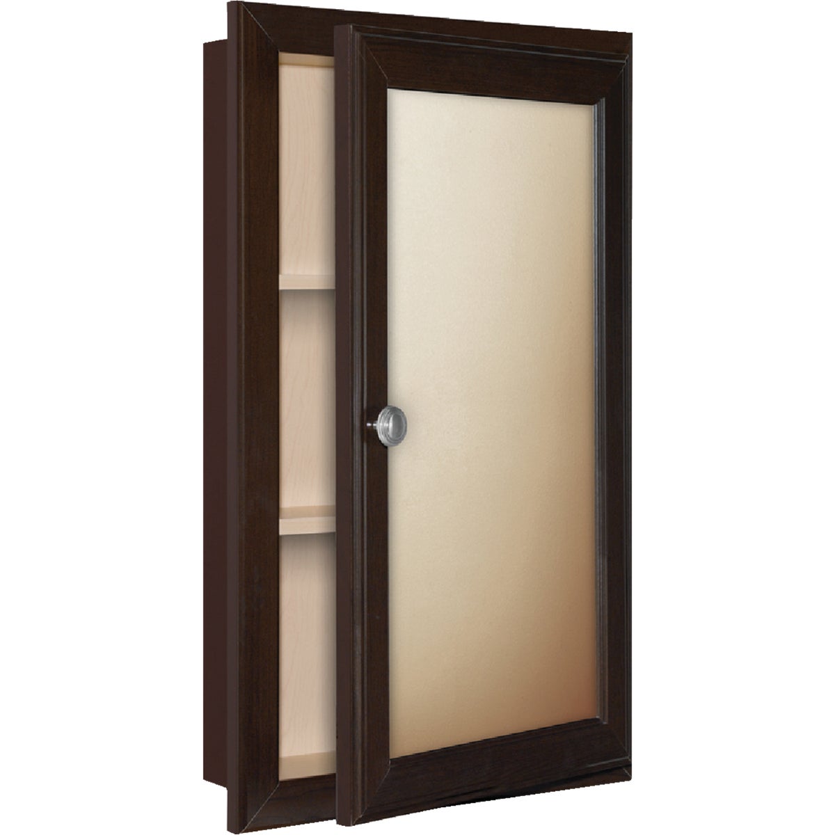 Continental Cabinets Java 15.75 In. W x 25.75 In. H x 4.75 In. D Single Mirror Surface/Recess Mount Framed Medicine Cabinet