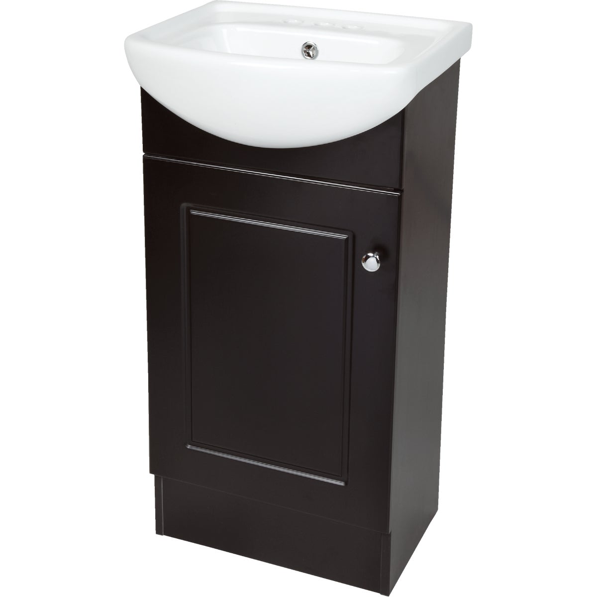 IC Fabac Dafne Espresso 18 In. W x 34-1/2 In. H x 15 In. D Vanity with Vitreous China Top