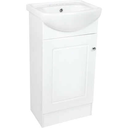IC Fabac Dafne White 18 In. W x 34-1/2 In. H x 15 In. D Vanity with Vitreous China Top