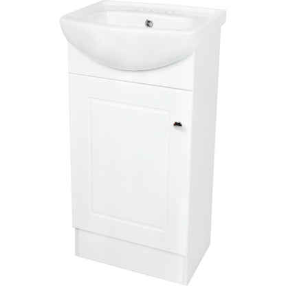 IC Fabac Dafne White 18 In. W x 34-1/2 In. H x 15 In. D Vanity with Vitreous China Top