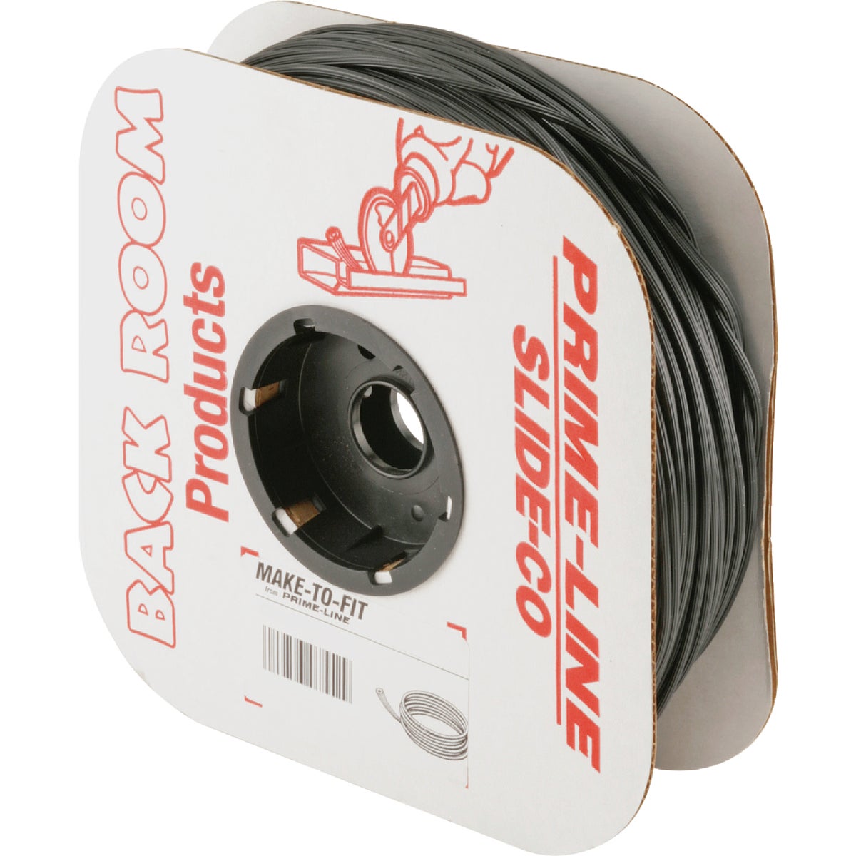 Prime-Line 0.250 In. Dia. x 250 Ft. L. Black Vinyl Screen Retainer Spline