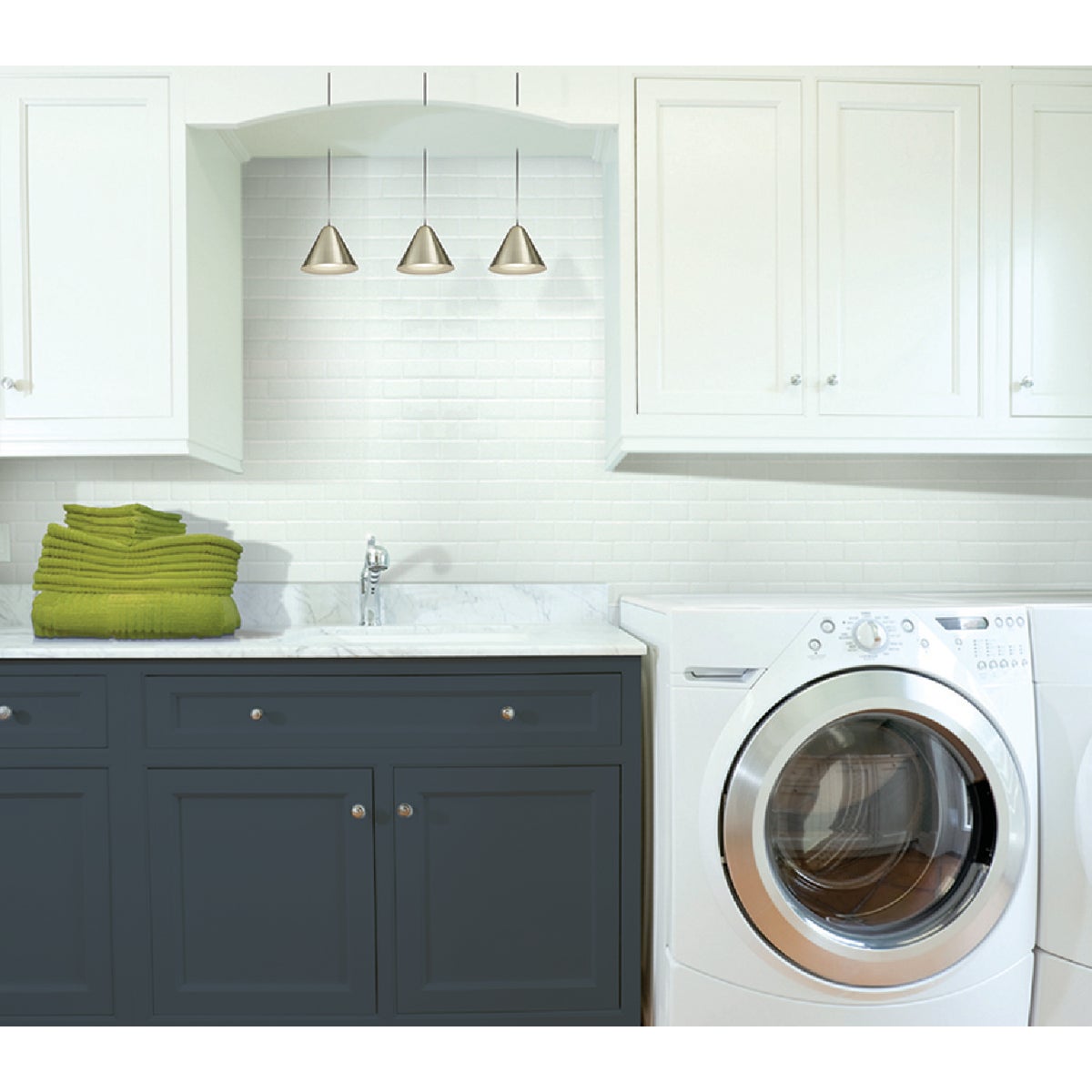 Smart Tiles Approx. 10 In. x 10 In. Glass-Like Vinyl Backsplash Peel & Stick, White Subway Tile