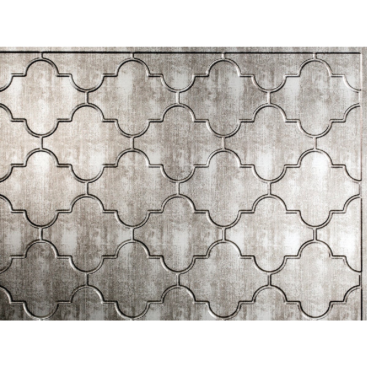 Fasade 18 In. x 24 In. Thermoplastic Backsplash Panel, Silver Monoco Cross Hatch