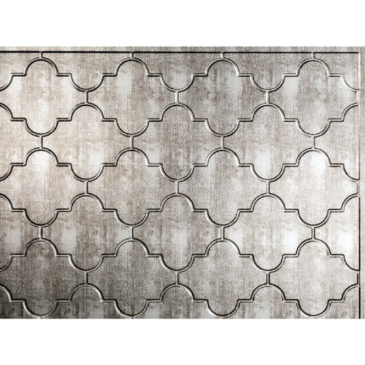 Fasade 18 In. x 24 In. Thermoplastic Backsplash Panel, Silver Monoco Cross Hatch