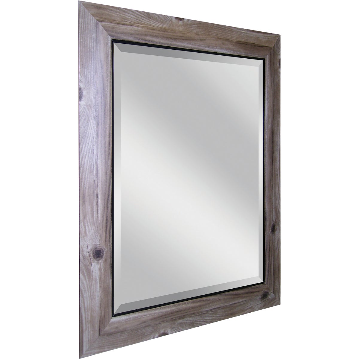 Erias Home Designs 21.5 In. W. x 25.5 In. H. Distressed Bark-Look Framed Wall Mirror