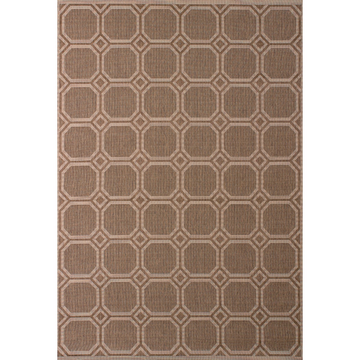 United Weavers Mosaic 5 Ft. x 8 Ft. Indoor/Outdoor Area Rug, Brown