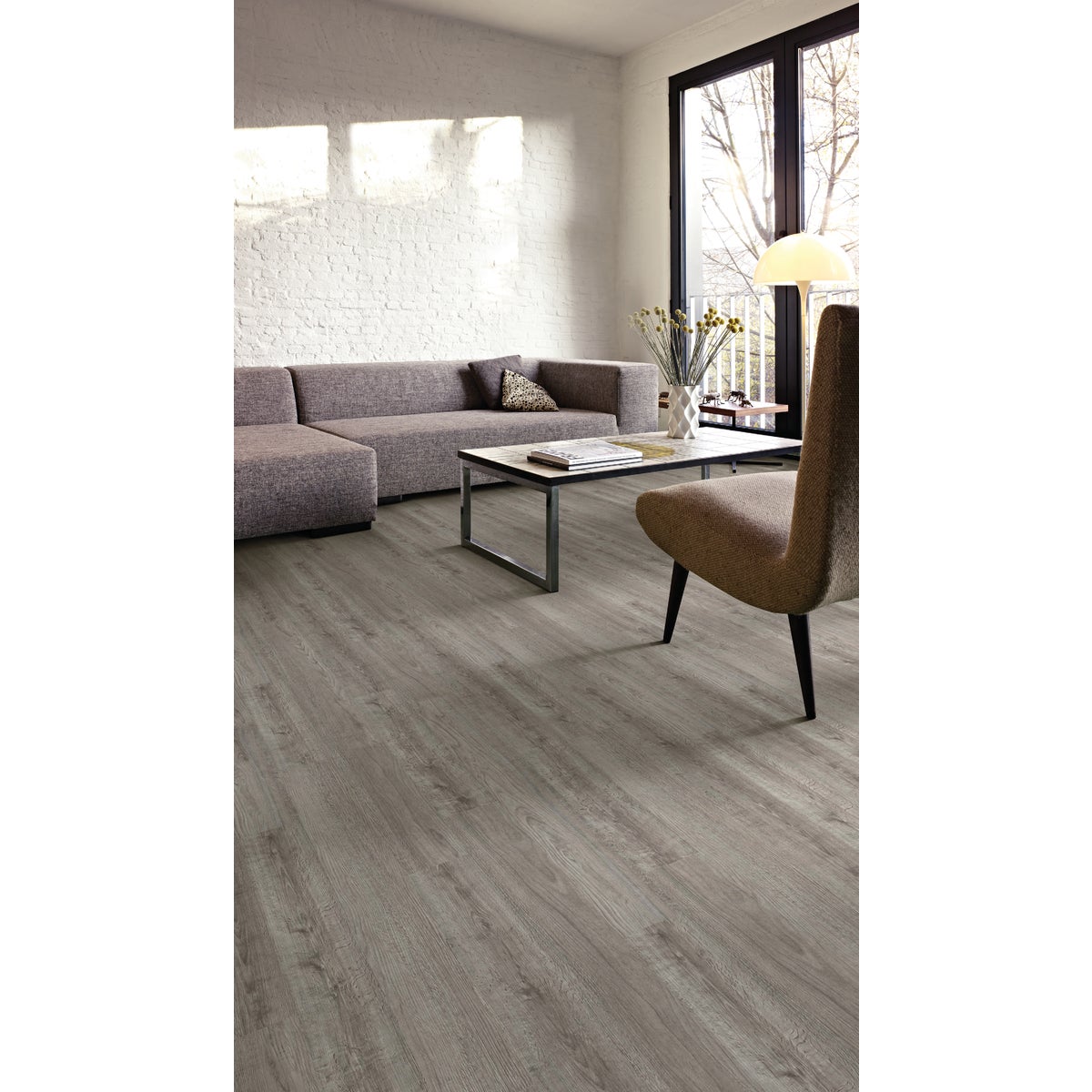 Mohawk Design Elements Rockport Gray 6 In. W x 48 In. L Luxury Vinyl Rigid Core Floor Plank (24.11 Sq. Ft./Case)