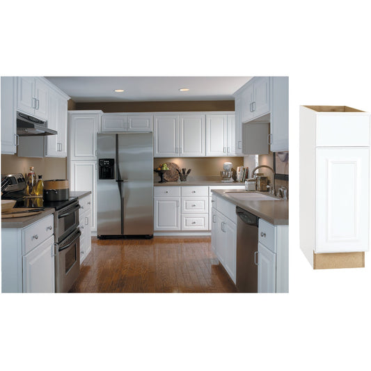 Continental Cabinets Hamilton 12 In. W. x 34-1/2 In. H. x 24 In. D. White Thermofoil Base Kitchen Cabinet