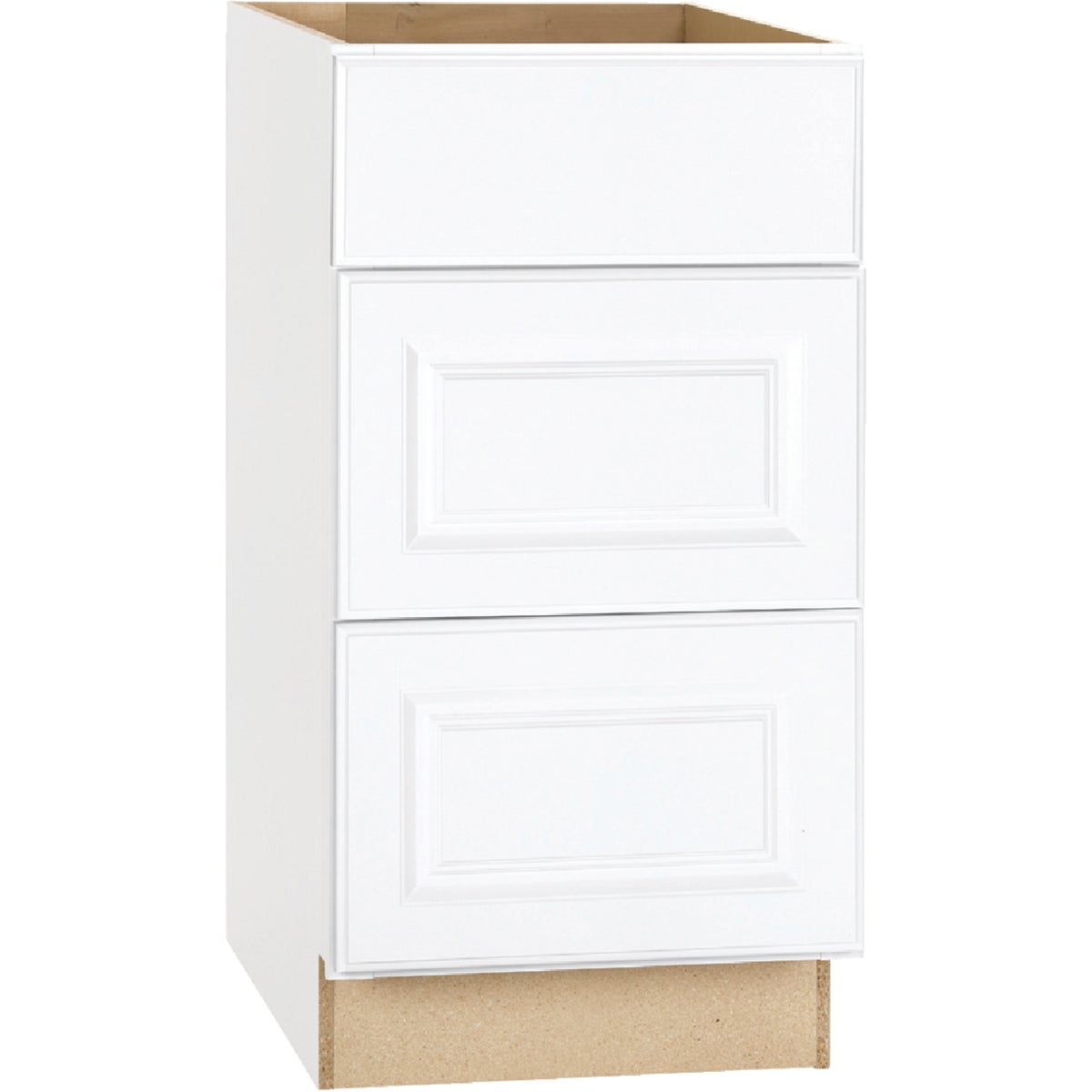 Continental Cabinets Hamilton 18 In. W. x 34-1/2 In. H. x 24 In. D. White Thermofoil Drawer Base Kitchen Cabinet