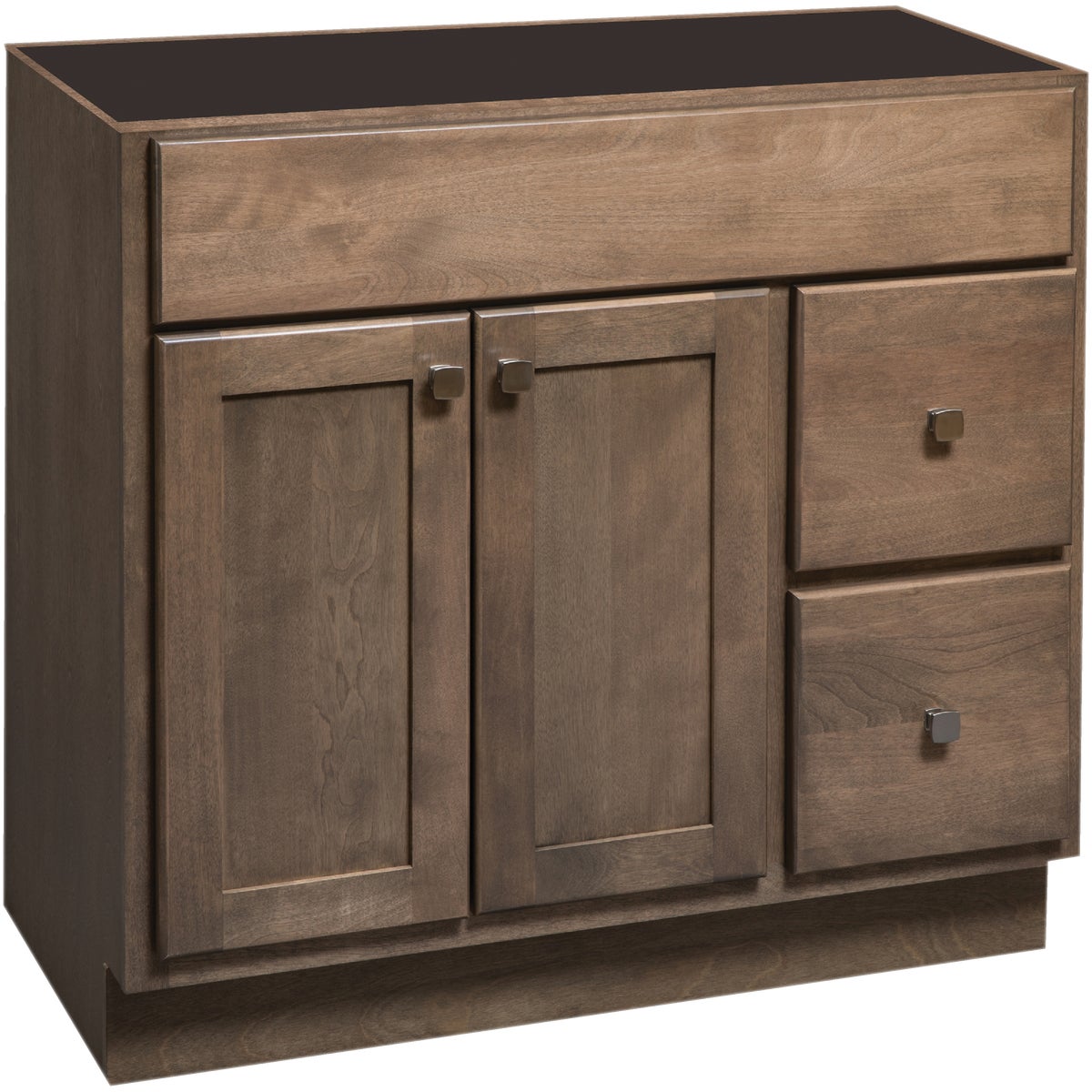 Bertch Bear Creek Driftwood 36 In. W x 34-1/2 In. H x 21 In. D Vanity Base, 2 Door/2 Drawer