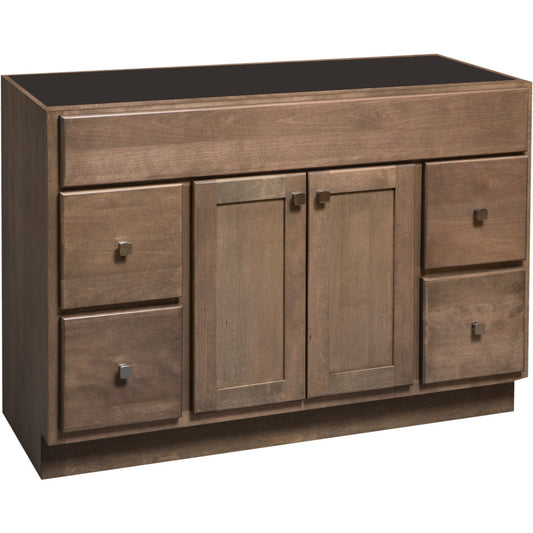 Bertch Bear Creek Driftwood 48 In. W x 34-1/2 In. H x 21 In. D Vanity Base, 2 Door/4 Drawer