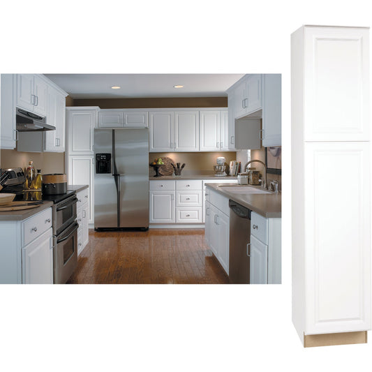 Continental Cabinets Hamilton 18 In. W x 84 In. H x 24 In. D Satin White Pantry Cabinet