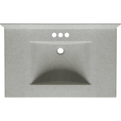 Imperial Marble Ventana 31 In. W x 22 In. D Satin Stone Cultured Marble Vanity Top with Wave Bowl