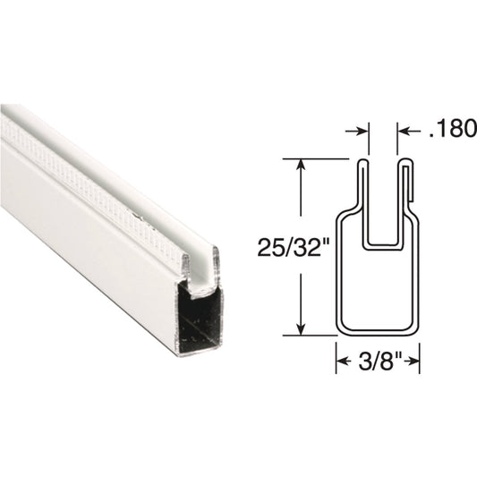 Prime-Line 3/8 In. x 25/32 In. x 94 In. White Aluminum Window Frame