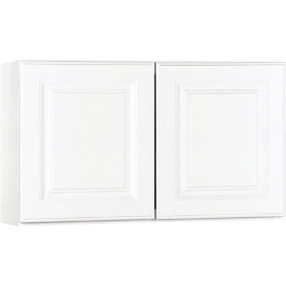 Continental Cabinets Hamilton 30 In. W. x 18 In. H. x 12 In. D. White Thermofoil Bridge Wall Kitchen Cabinet