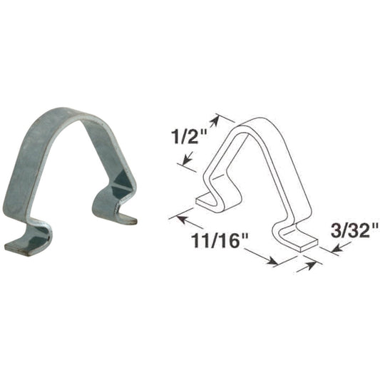 Prime-Line 1/2" X 11/16" X 3/32" Spring Steel Insert Clip (25 Count)