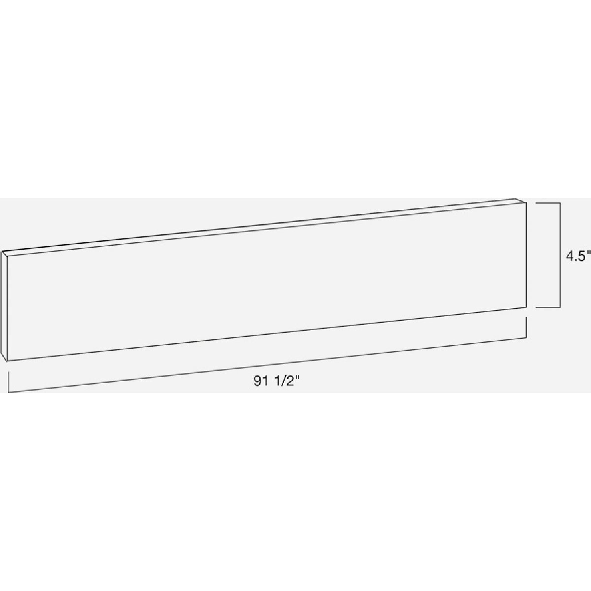 Continental Cabinets 4-1/2 In. H x 91-1/2 In. L White Toe Kick