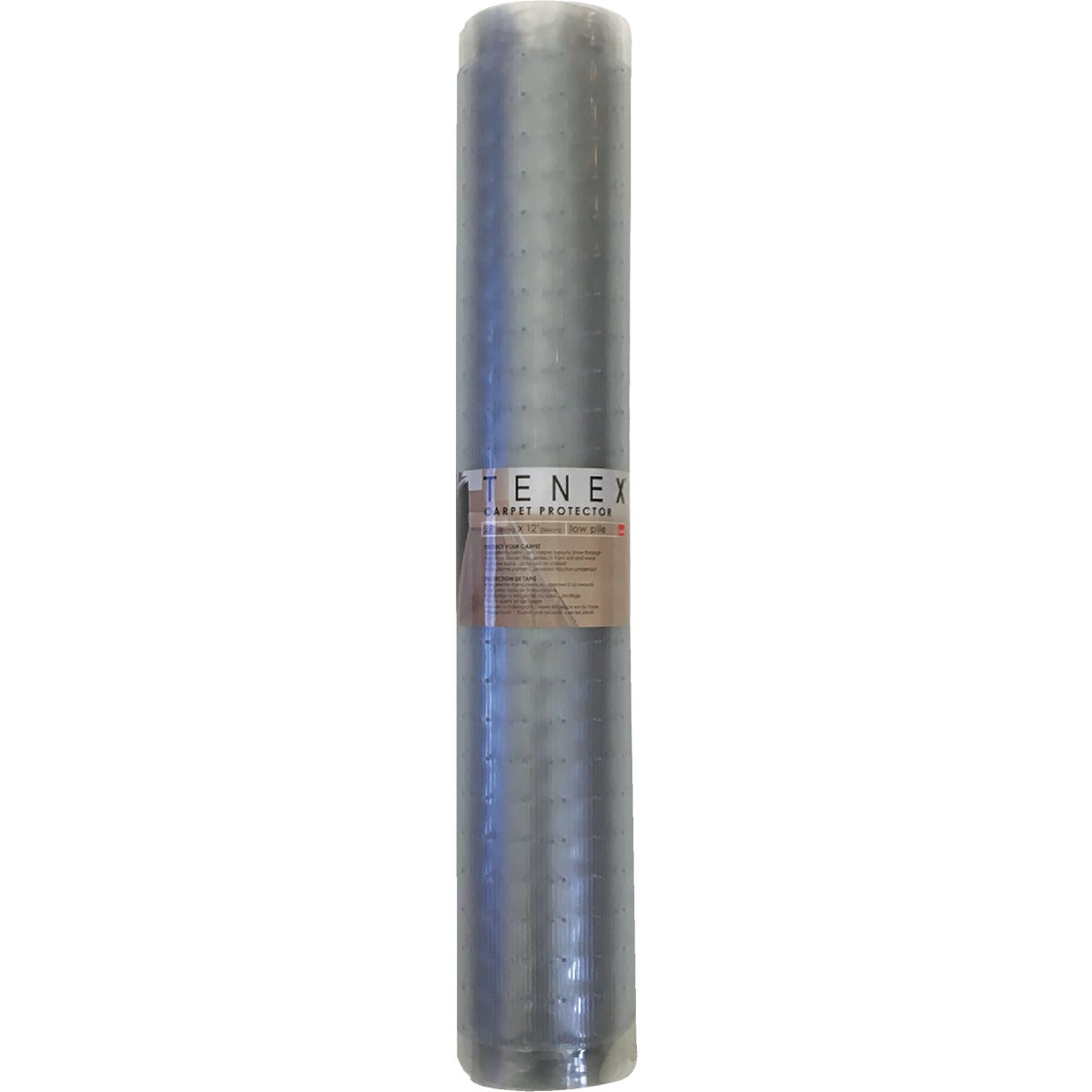 Tenex 27 In. W x 12 Ft. L Clear Classic Rib Carpet Protector