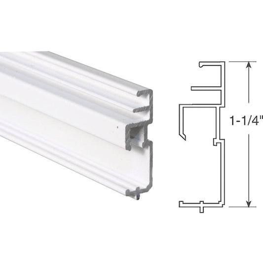 Prime-Line Make-2-Fit 1-1/4 x 72 White Aluminum Triple Track Screen Frame