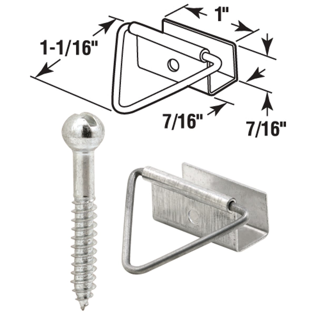 Prime-Line 7/16 In. Bottom Latch Screen Frame Fastener (4-Pack)