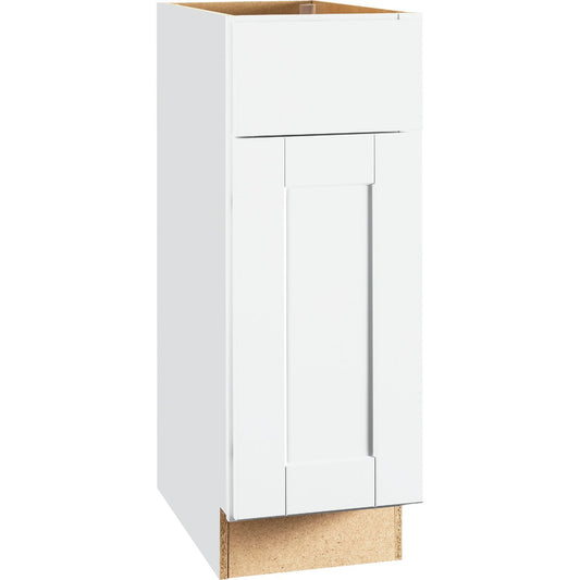 Continental Cabinets Andover Shaker 12 In. W x 34 In. H x 24 In. D White Thermofoil Base Kitchen Cabinet