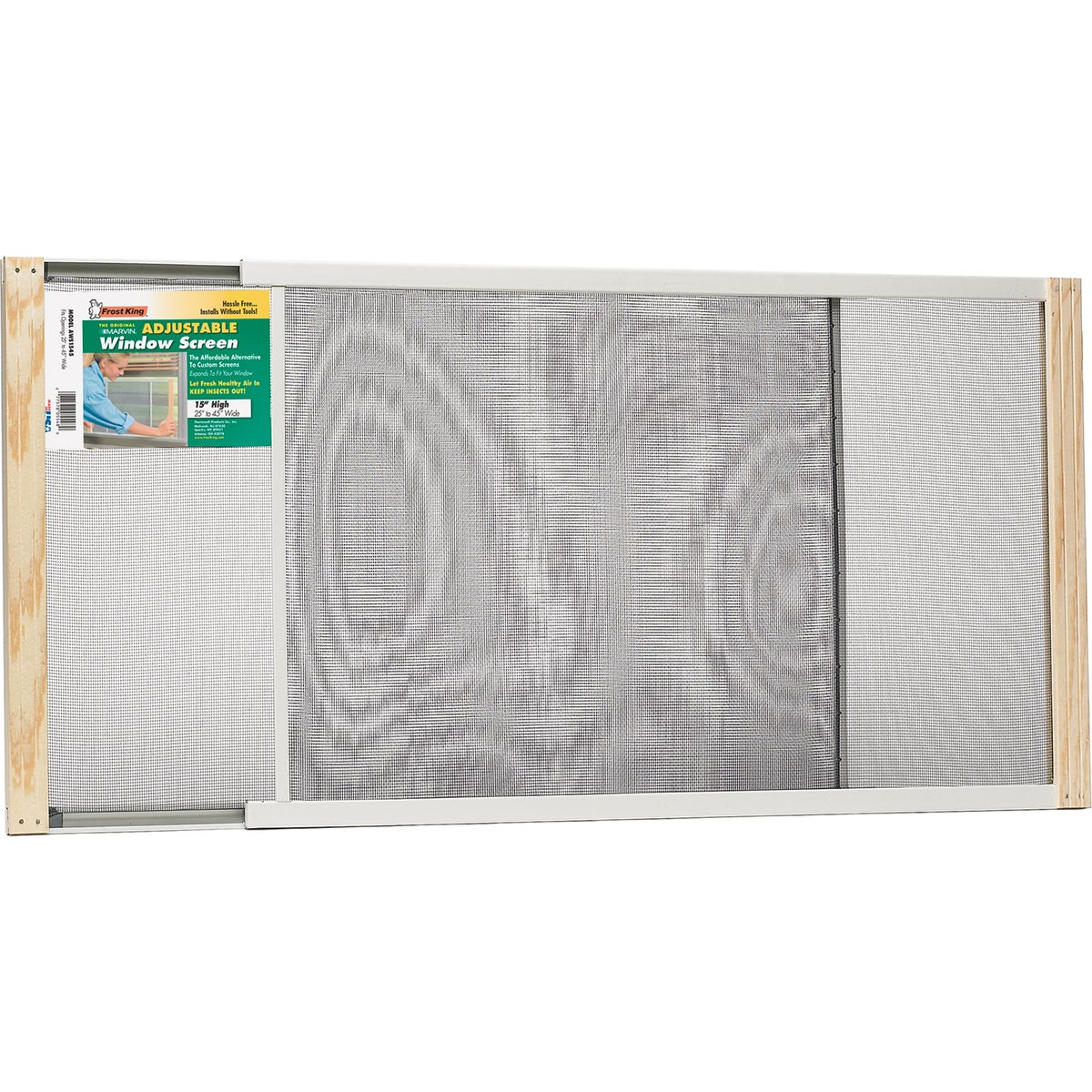 W.B. Marvin 15 In. x 25-45 In. Adjustable Window Screens by Frost King