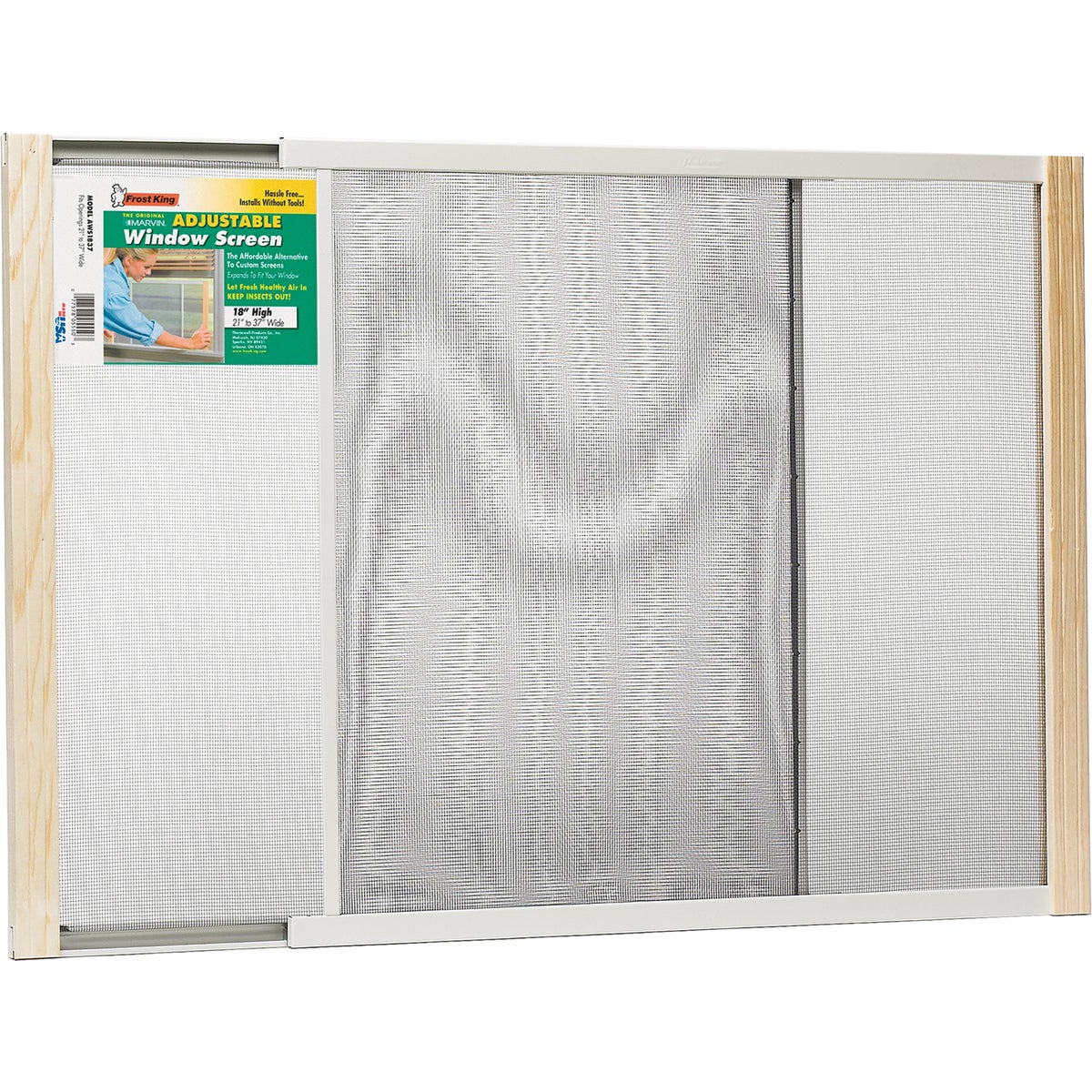 W.B. Marvin 18 In. x 21-37 In. Adjustable Window Screens by Frost King