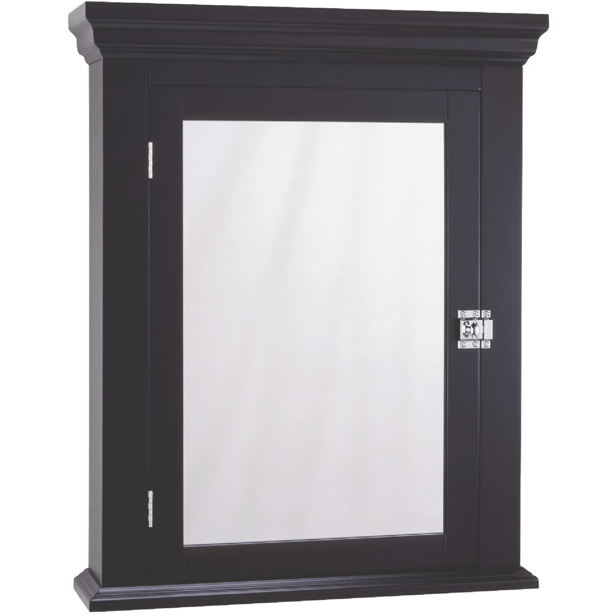 Zenith Americana Espresso 22.25 In. W x 27.25 In. H x 5.75 In. D Single Mirror Surface Mount Crown Pediment Medicine Cabinet