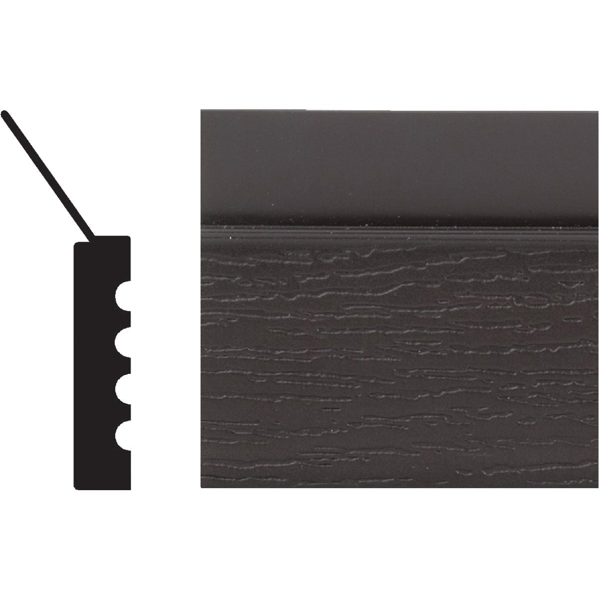 Royal Thermo Stop 2 In. W. x 7/16 In. H. x 16 Ft. L. Brown PVC Weatherstrip Garage Door Stop