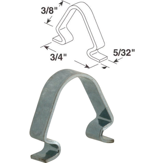 Prime-Line 3/8" X 3/4" X 5/32" Spring Steel Insert Clip (25 Count)