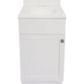 Modular Charleston White 18 In. W x 34-1/2 In. H x 16 In. D Vanity with White Cultured Marble Top