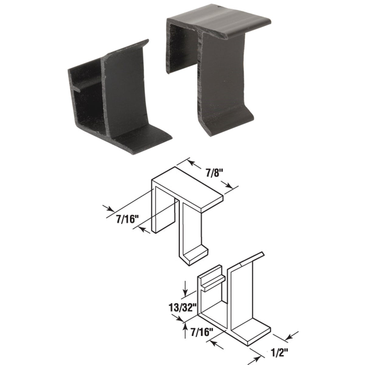 Prime-Line Top & Bottom Screen Retainer Clips (4 Sets)