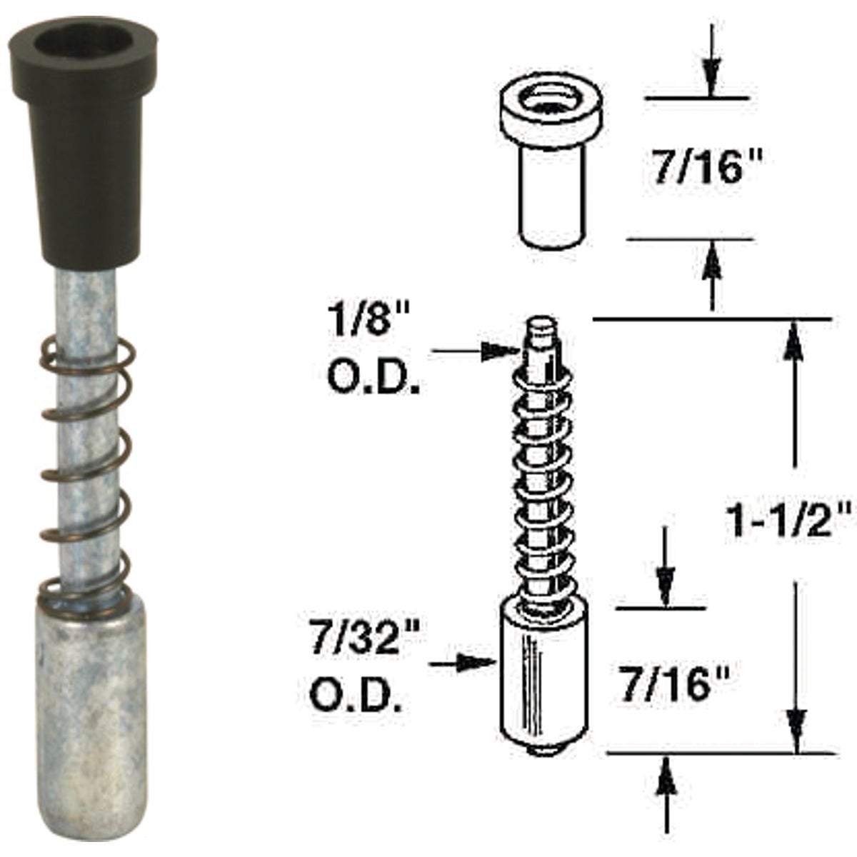 Prime-Line Silver Die-Cast Window Screen Repair Plunger Latch (6-Pack)