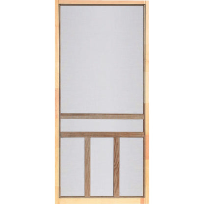 Screen Tight Creekside 30 In. W x 80 In. H x 1 In. Thick Natural Fingerjoint Wood T-Bar Screen Door