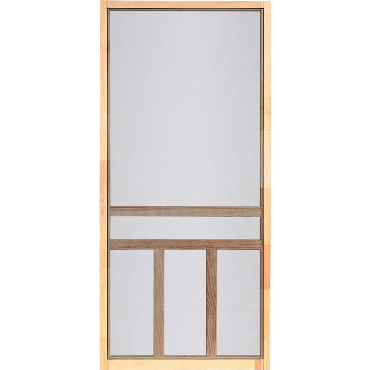 Screen Tight Creekside 32 In. W x 80 In. H x 1 In. Thick Natural Fingerjoint Wood T-Bar Screen Door