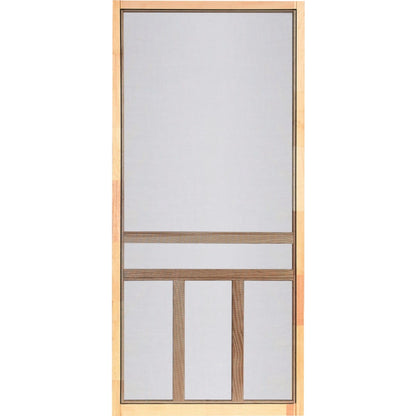 Screen Tight Creekside 32 In. W x 80 In. H x 1 In. Thick Natural Fingerjoint Wood T-Bar Screen Door