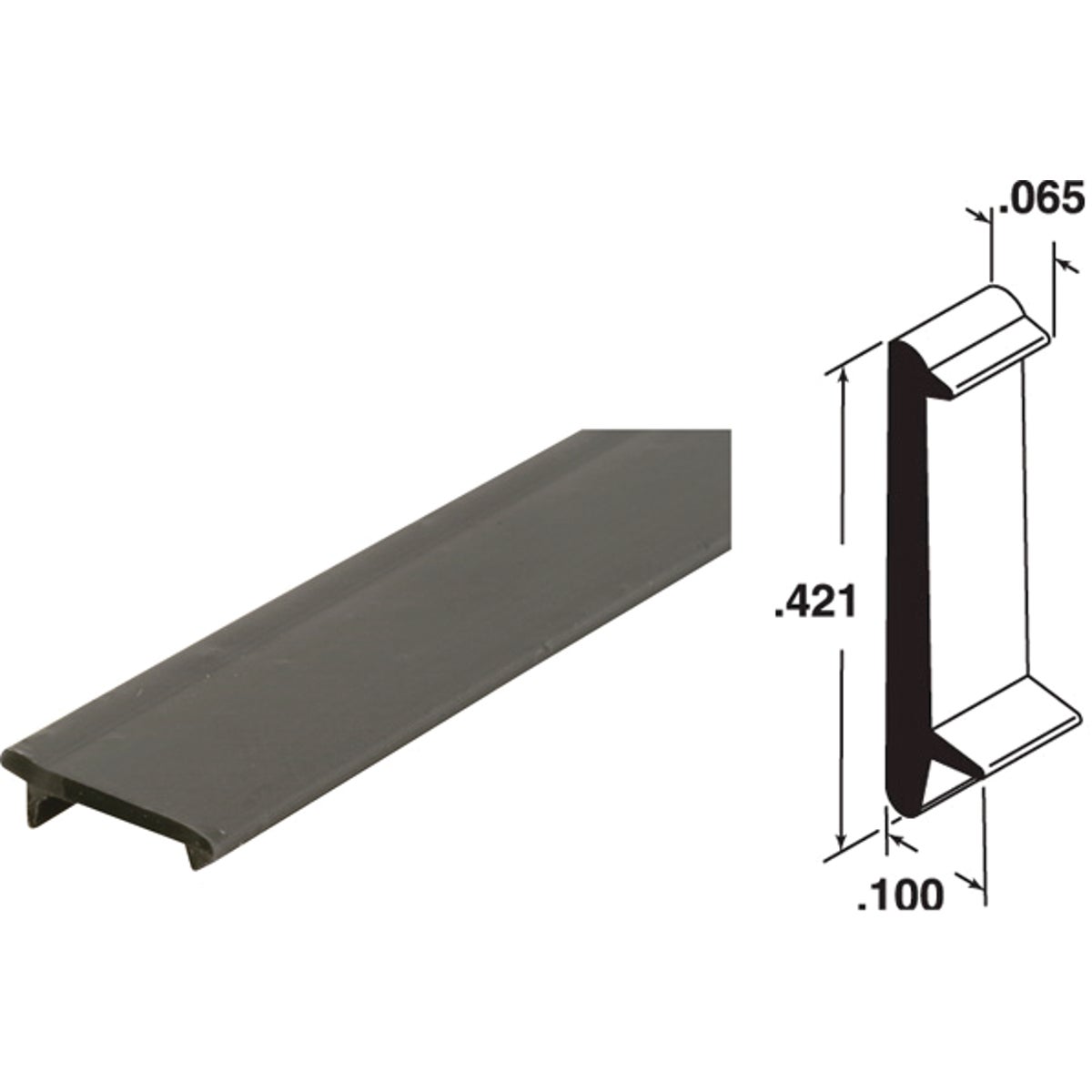 Prime-Line 1/8 In. Dia. x 80 In. L. Black Vinyl Rigid Screening Spline