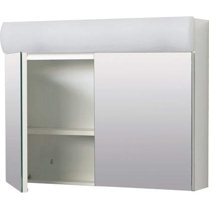 Zenith Zenna Home Frameless 23.25 In. W. x 18.63 In. H. x 5.88 In. D. Bi-View Surface Mounted Lighted Medicine Cabinet