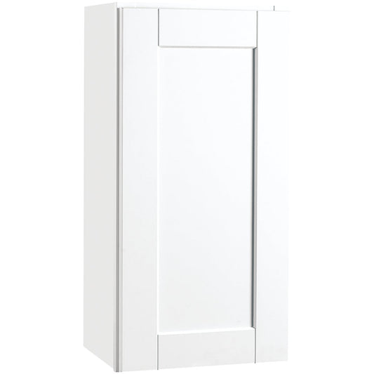 Continental Cabinets Andover Shaker 15 In. W x 30 In. H x 12 In. D White Thermofoil Wall Kitchen Cabinet